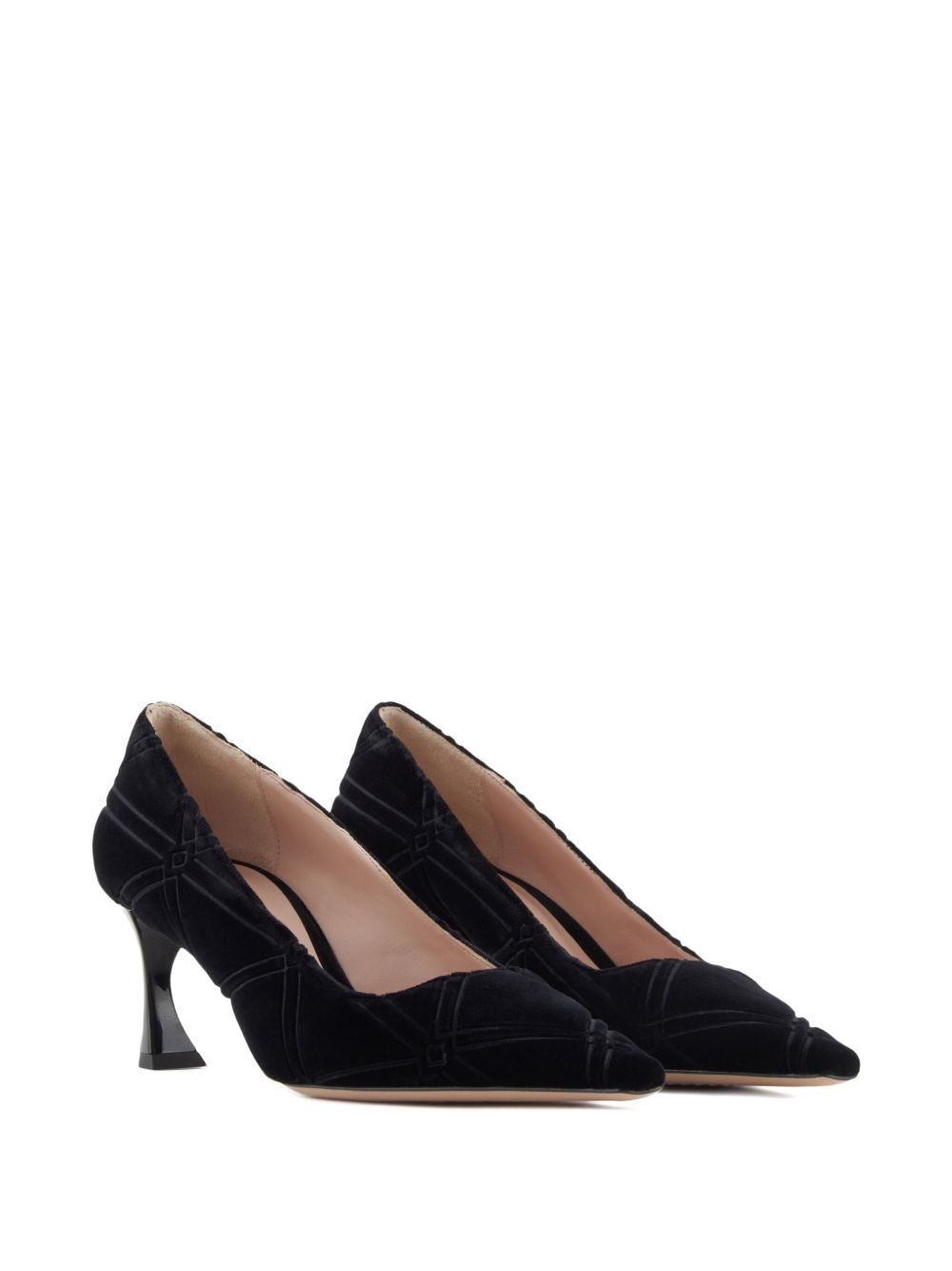 EMPORIO ARMANI Velvet Pointed Toe Pumps for Women