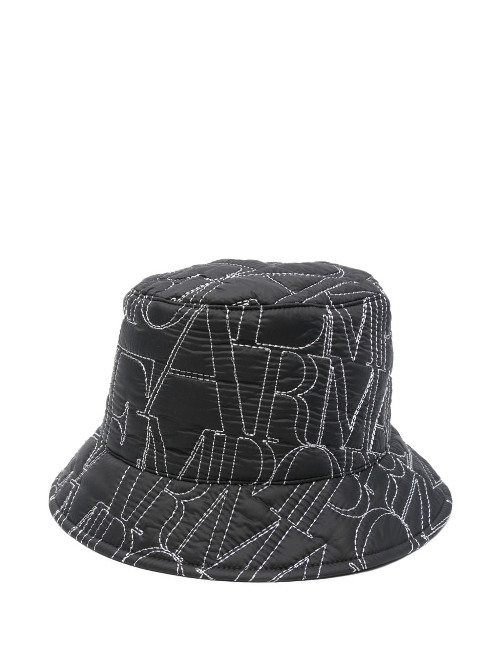EMPORIO ARMANI Allover Logo Bucket Hat - Women’s Wide Brim Quilt Design