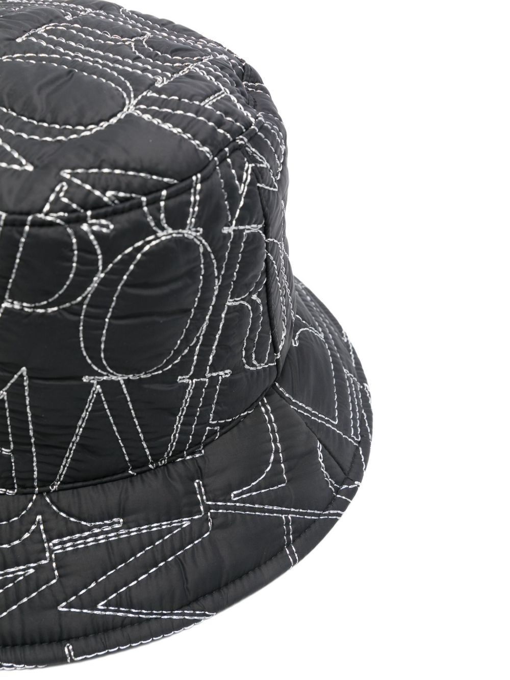 EMPORIO ARMANI Allover Logo Bucket Hat - Women’s Wide Brim Quilt Design