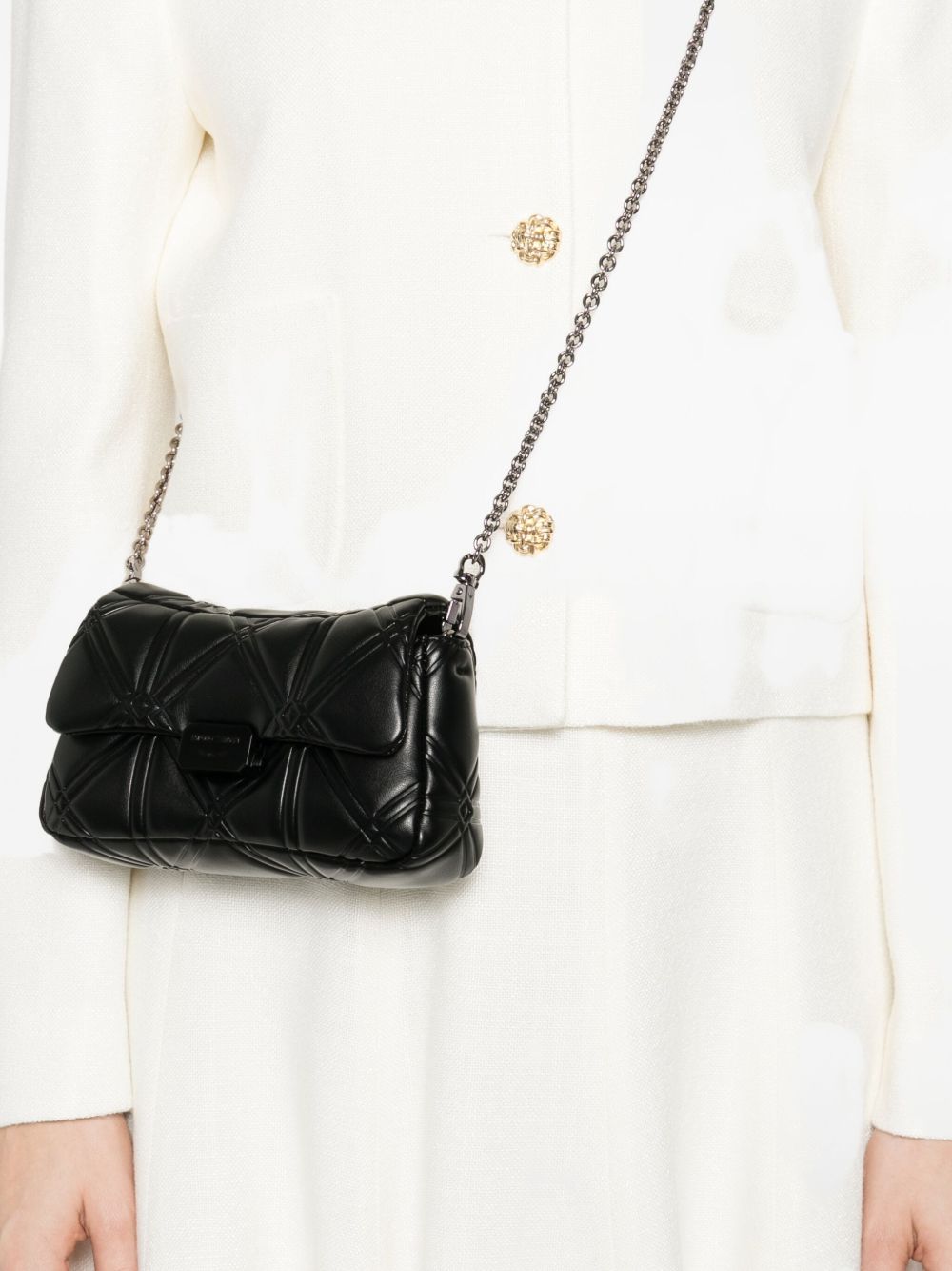 EMPORIO ARMANI Quilted Chain-Link Shoulder Handbag
