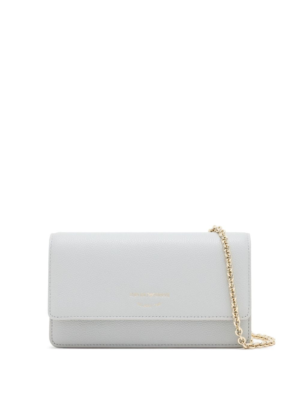 EMPORIO ARMANI Mini Leather Handbag with Gold-Tone Chain Strap