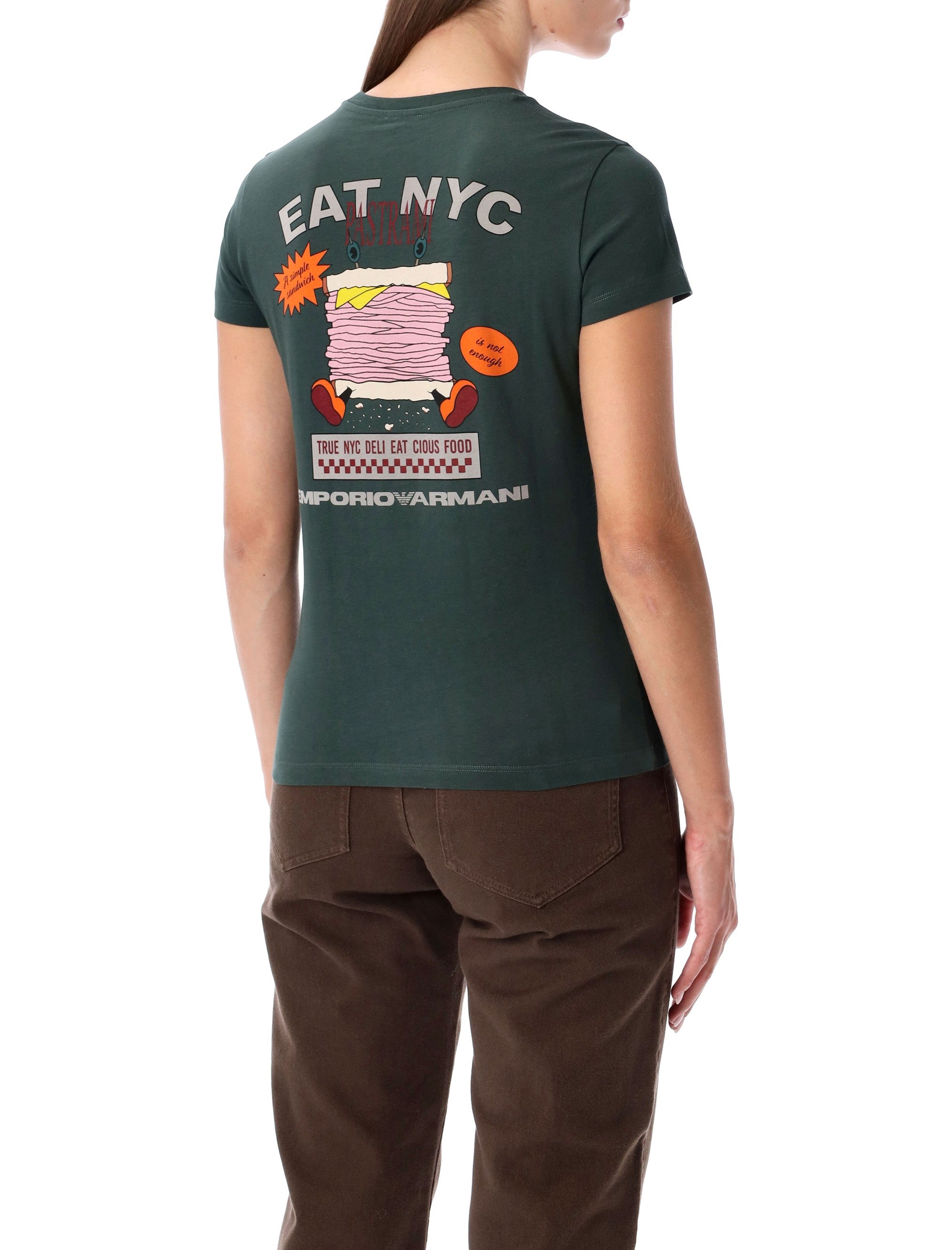 EMPORIO ARMANI New York Capsule Collection Oversized Print T-Shirt - Women’s S