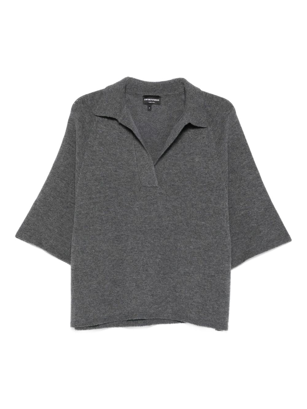 EMPORIO ARMANI Oversized Wool Polo Shirt for Women