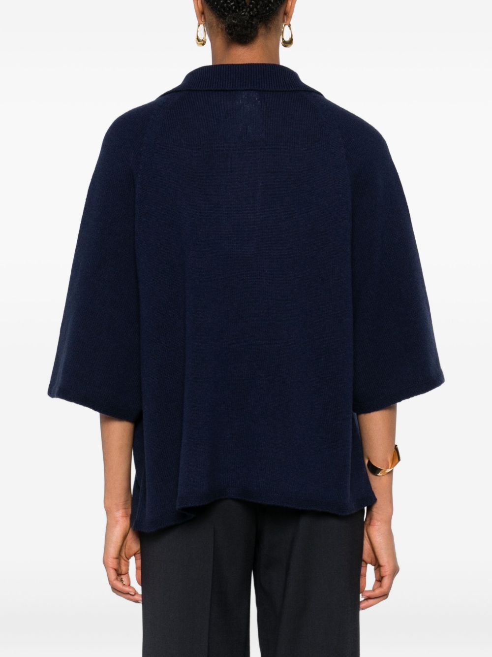 EMPORIO ARMANI Wool Oversized Polo Shirt - Women’s