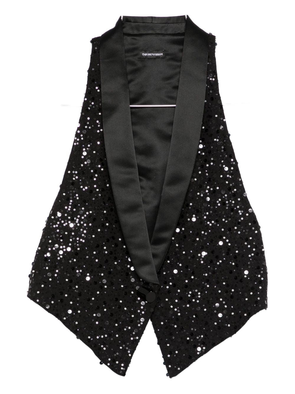 EMPORIO ARMANI Sleeveless Sequin Embellished Scarf