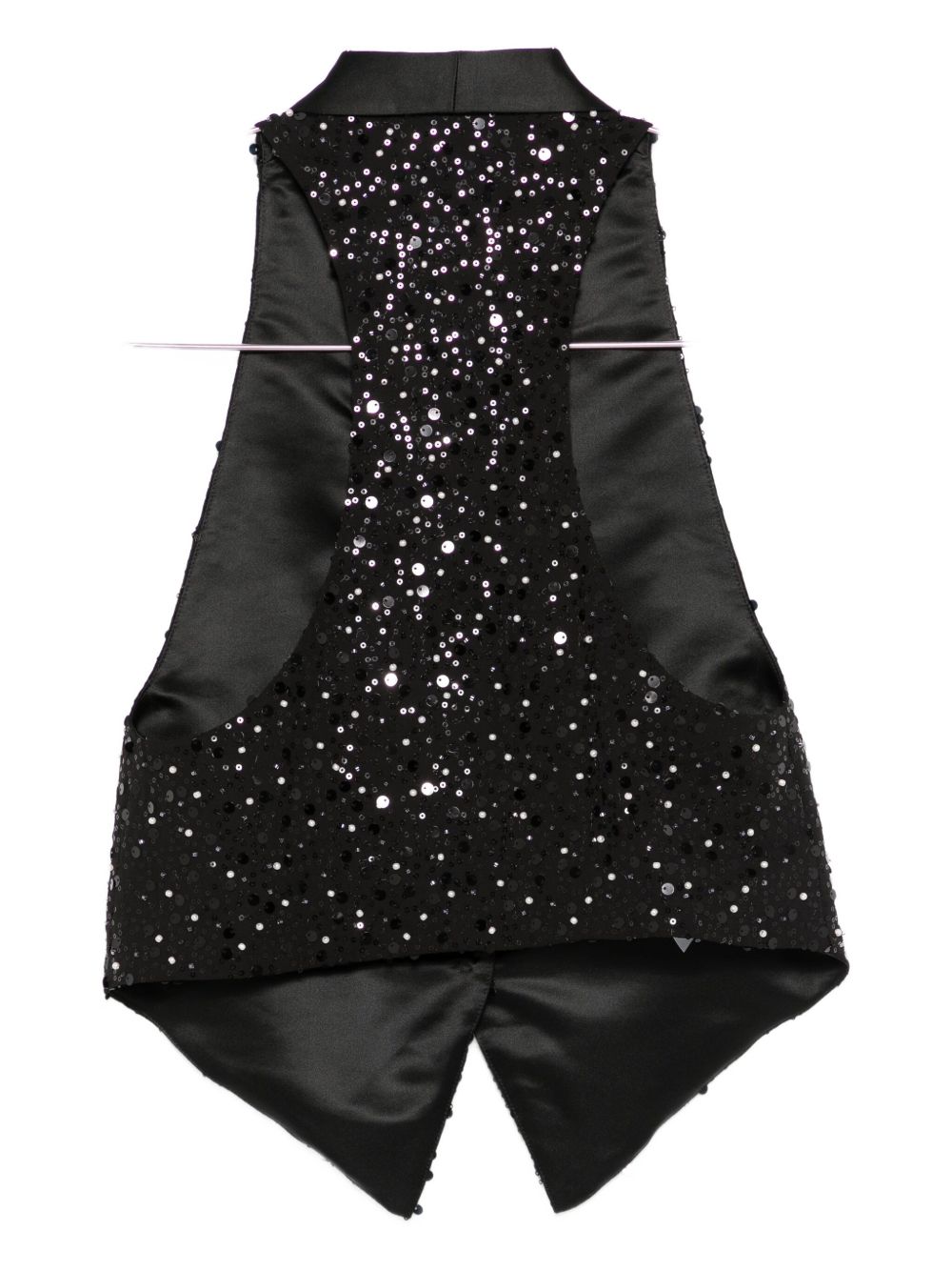 EMPORIO ARMANI Sleeveless Sequin Embellished Scarf