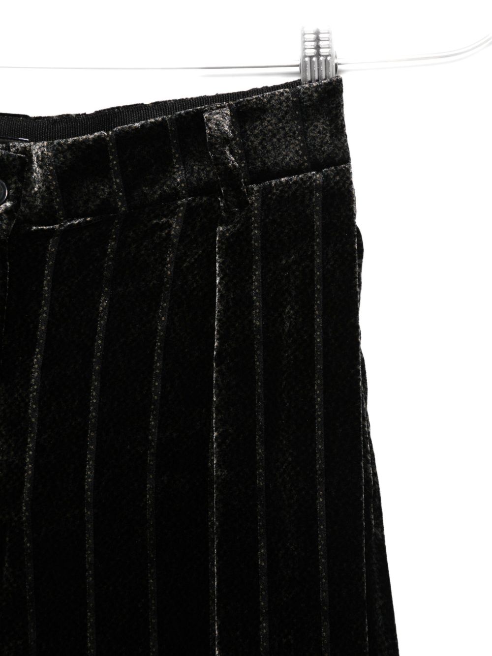 EMPORIO ARMANI Silk Striped Buttoned Pants for Women