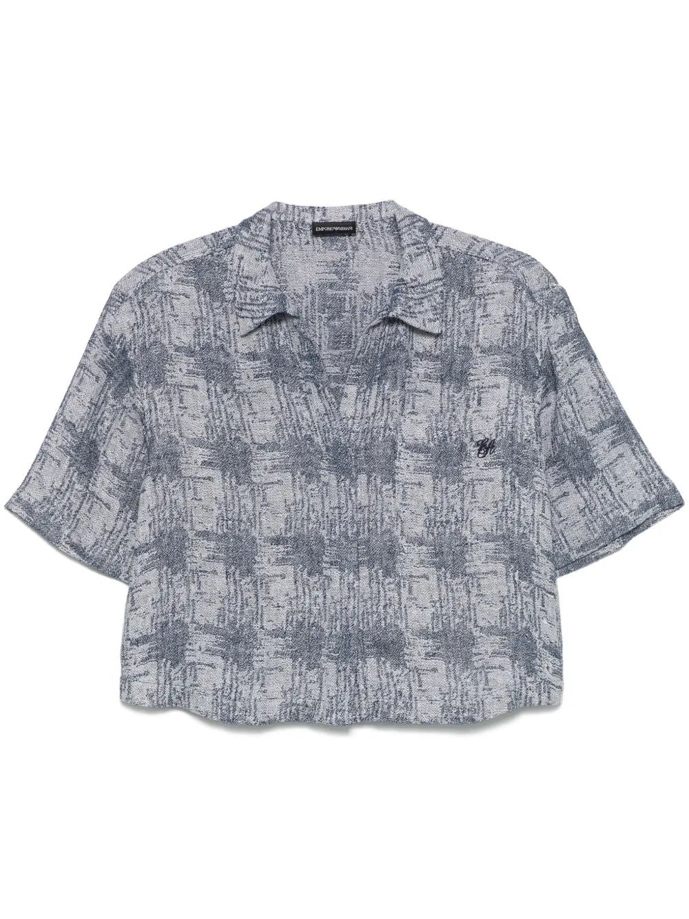 EMPORIO ARMANI Patterned-Jacquard Shirt for Women - SS25