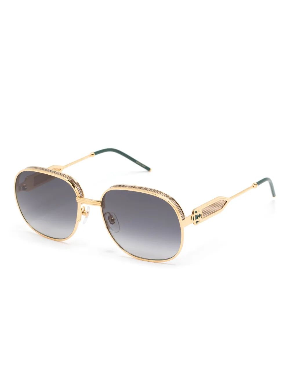 CASABLANCA Stylish Gold Stainless Steel Sunglasses for Men