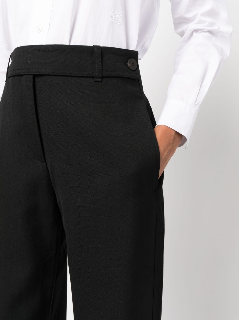 STUDIO NICHOLSON High-Waist Wide-Leg Trousers