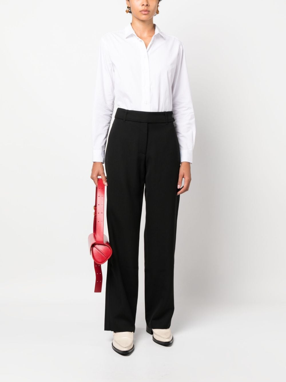 STUDIO NICHOLSON High-Waist Wide-Leg Trousers