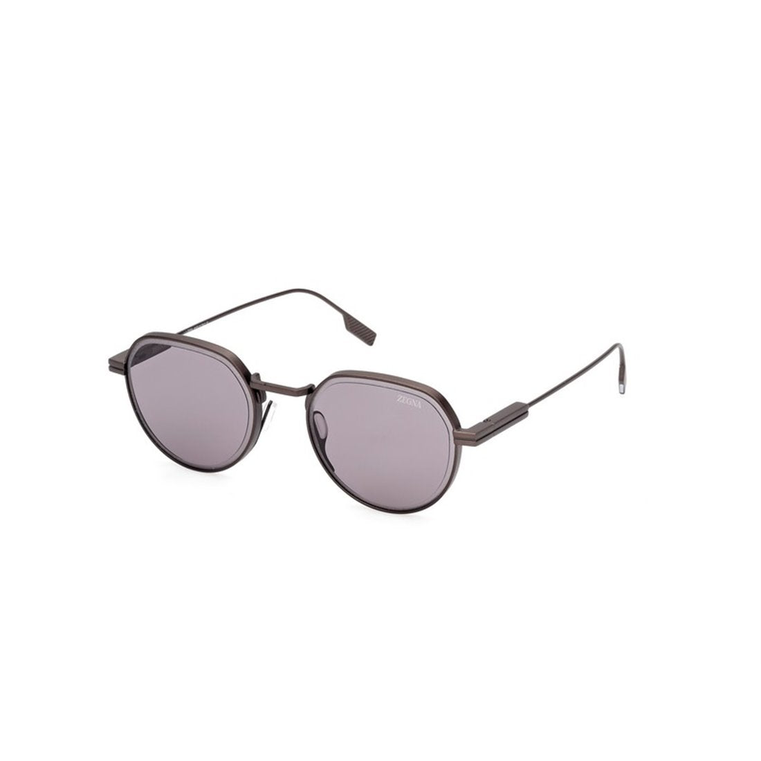 ERMENEGILDO ZEGNA Sleek Matte Gunmetal Sunglasses for Men