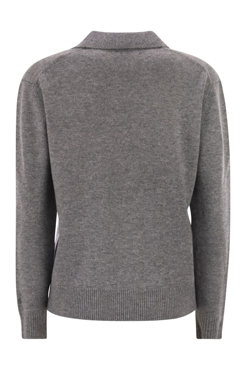 MC2 SAINT BARTH Women's Classic V-Neck Polo Neck Jumper