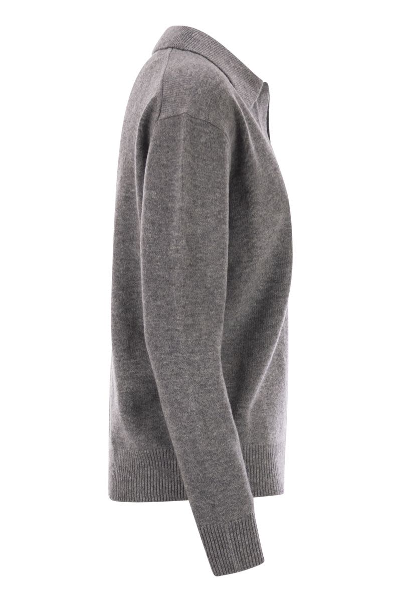 MC2 SAINT BARTH Women's Classic V-Neck Polo Neck Jumper