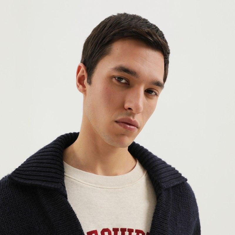 1989 STUDIO Fashion Forward Wool Cardigan for Men