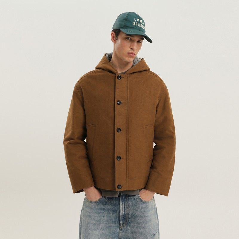1989 STUDIO Heavy Canvas Workwear Jacket with Shearling Lining - Men's FW25