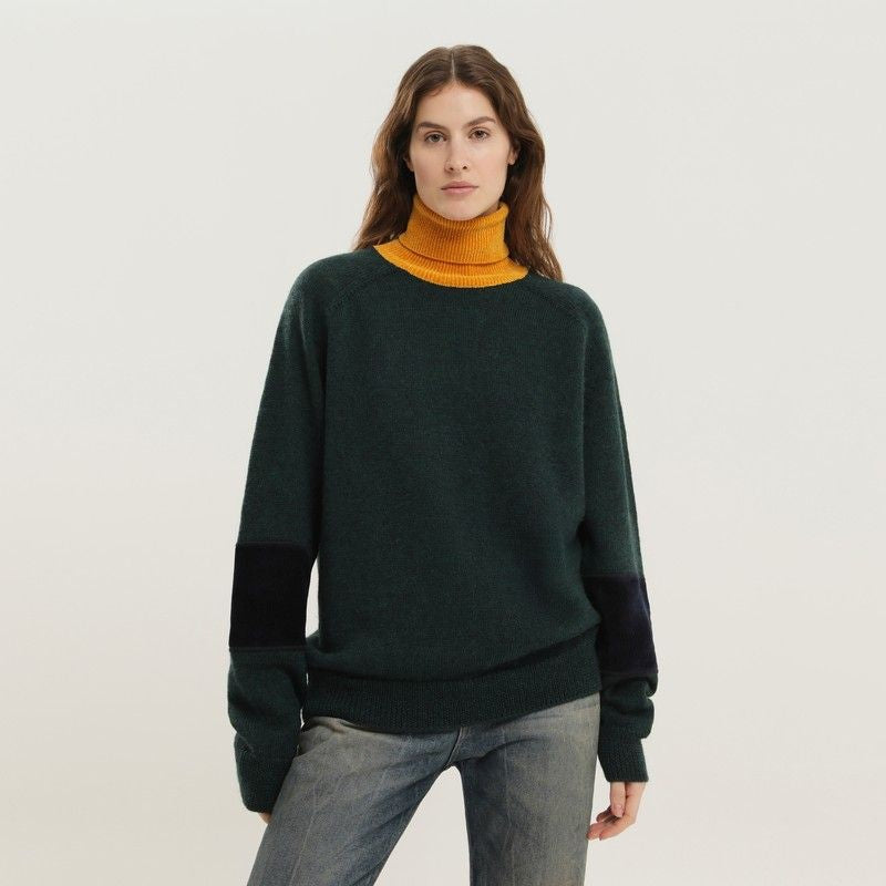 1989 STUDIO Bicolor Turtleneck Sweater - Women's
