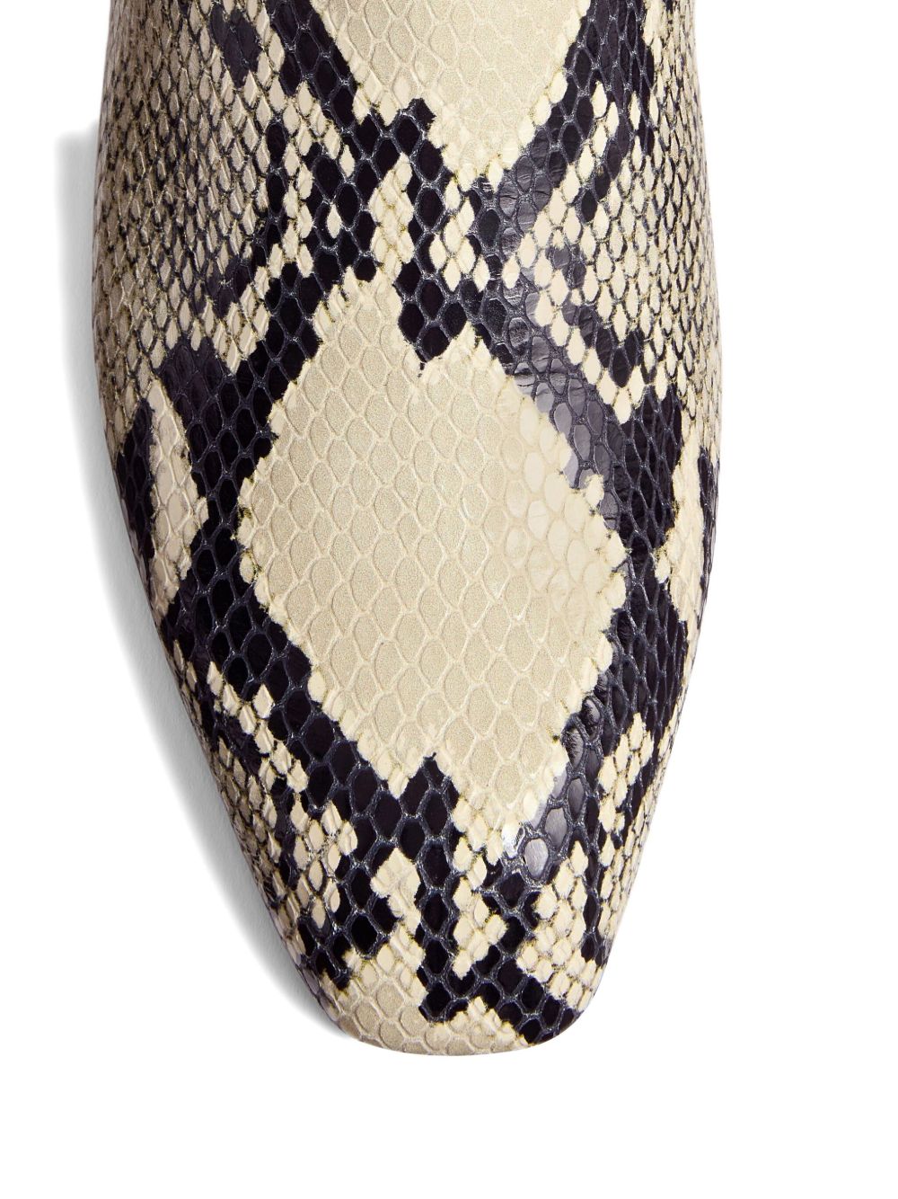 KHAITE Leather Snakeskin Pattern Boots for Women