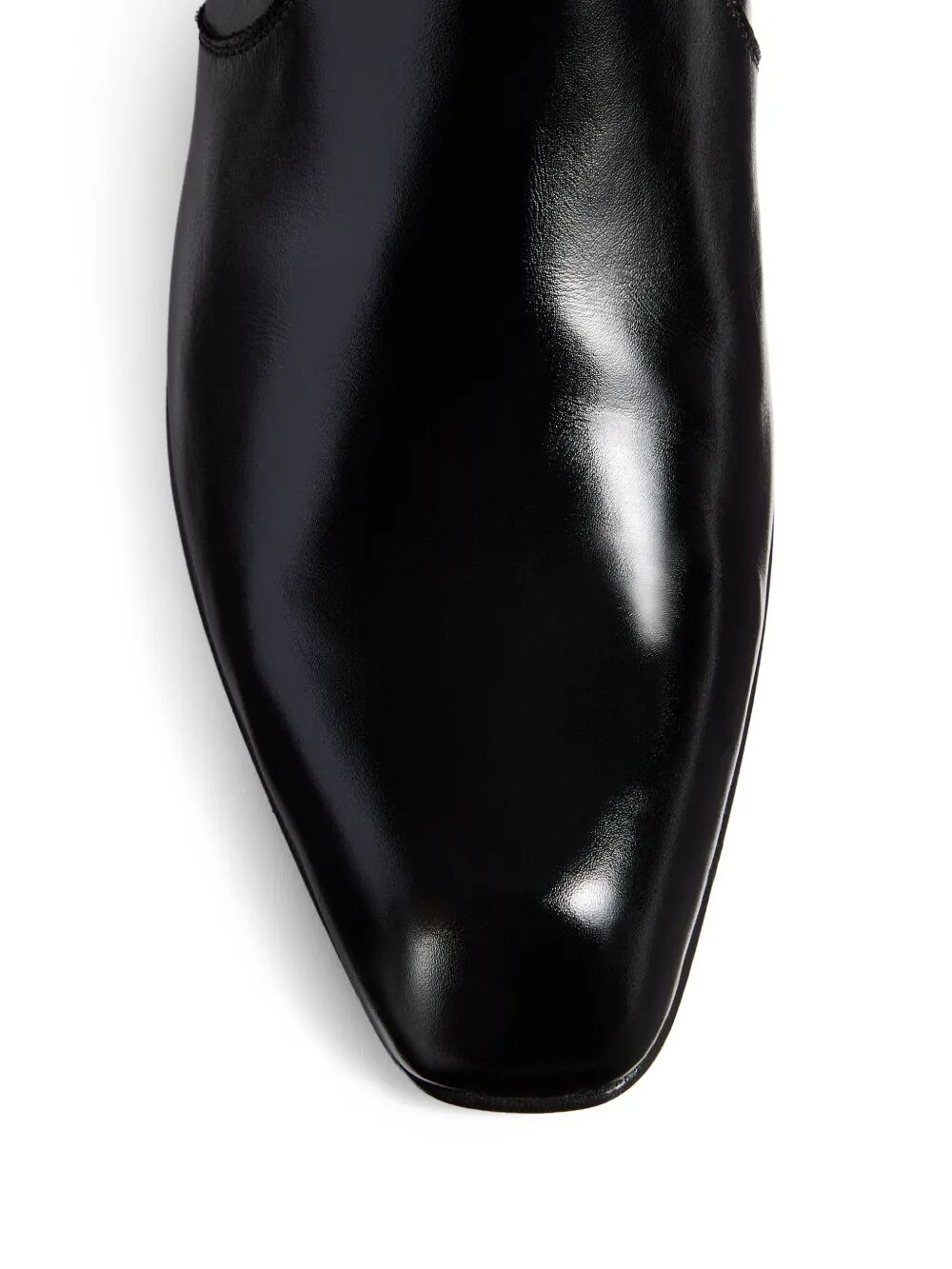 KHAITE Knee-High Riding Boots with Glossy Finish