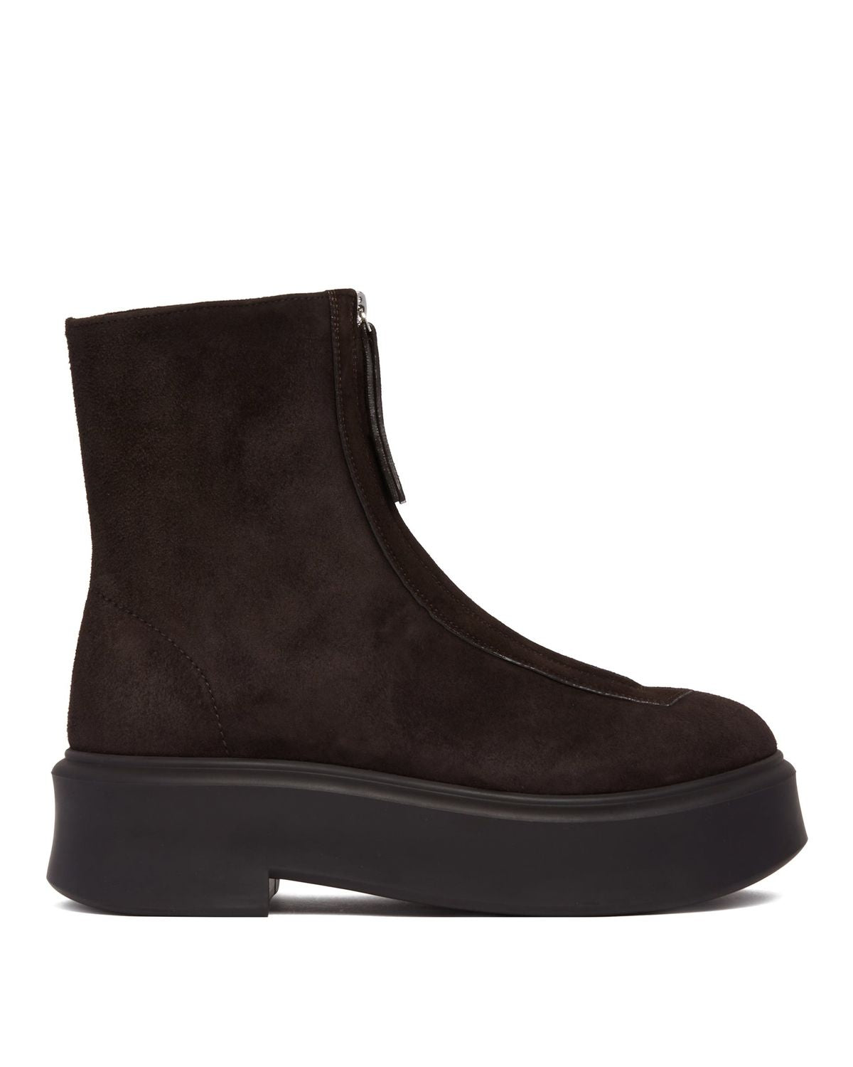 THE ROW Suede Zipped Ankle Boots for Women - FW25