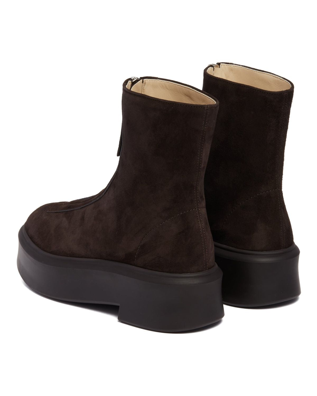 THE ROW Suede Zipped Ankle Boots for Women - FW25