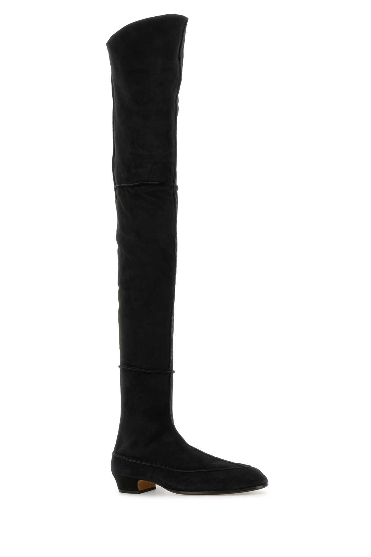 THE ROW Suede Over-the-Knee Boots - 25