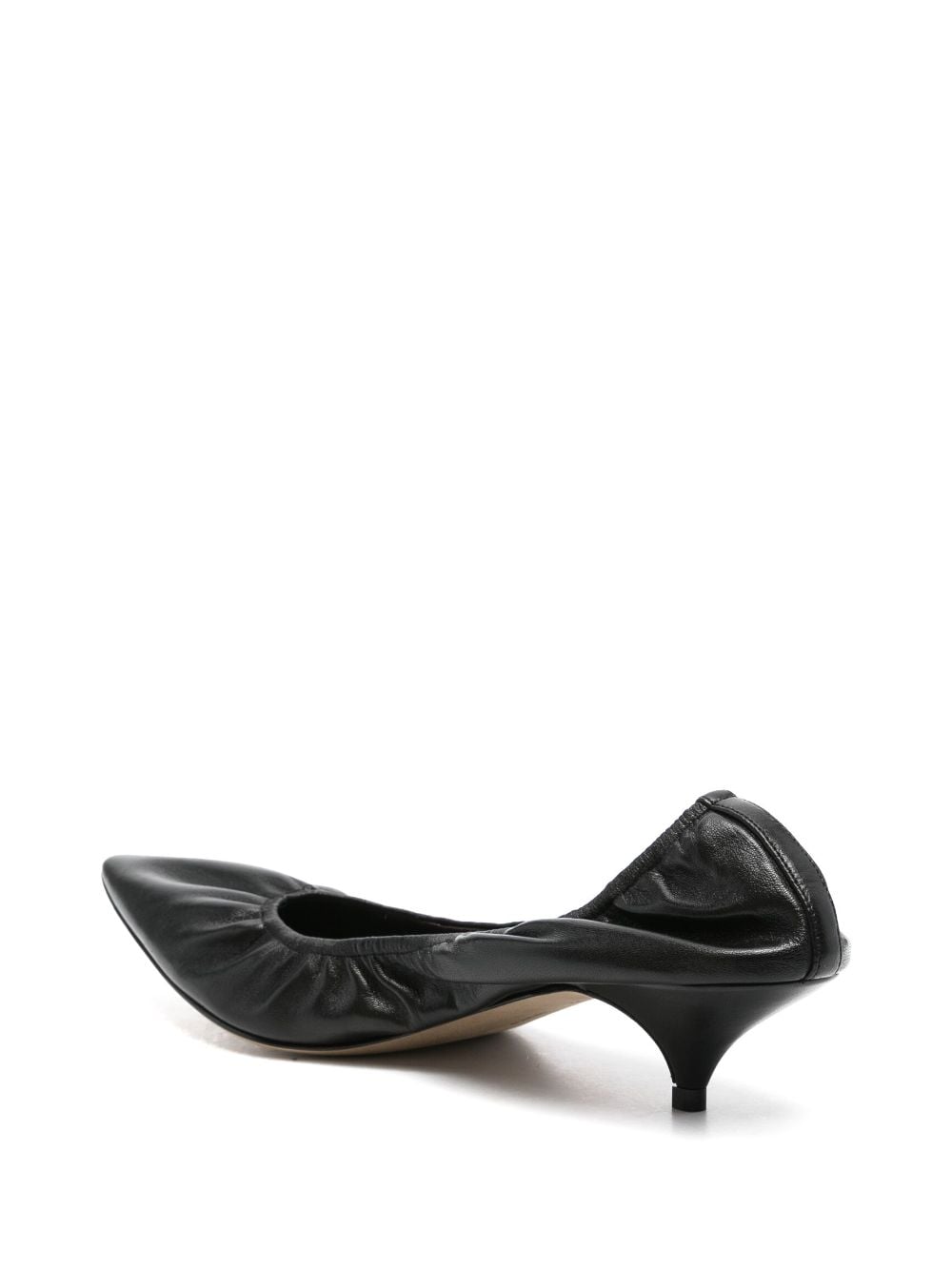 THE ROW Luxurious Leather Pumps with 40MM Kitten Heel