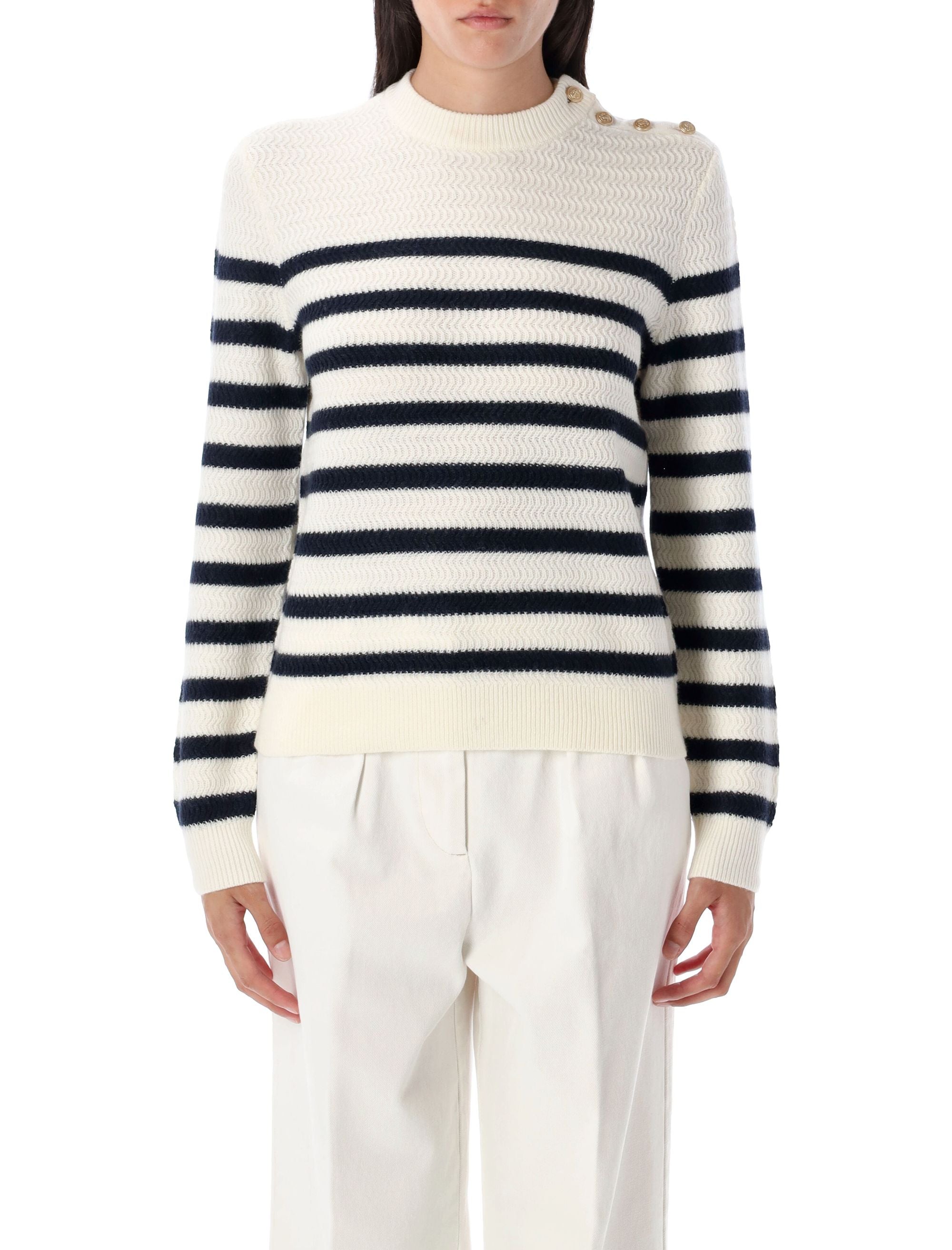 A.P.C. Striped Knitted Pullover for Women