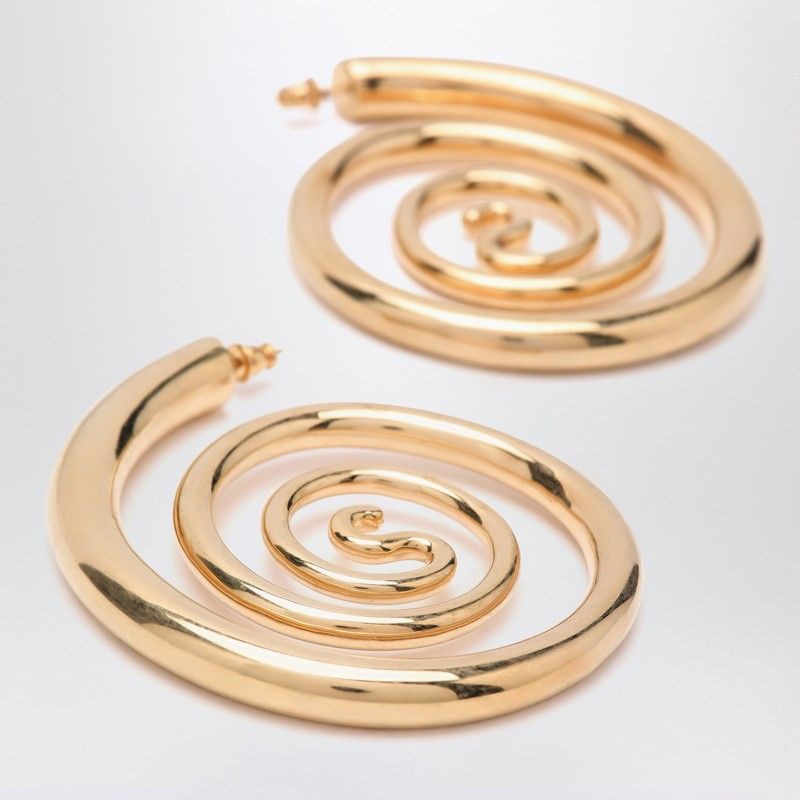 PANCONESI Large Spiral Serpent Hoops Earrings