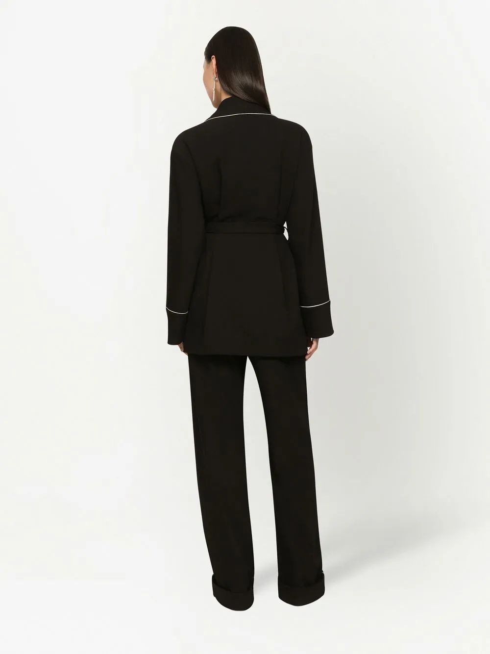 DOLCE & GABBANA Piped Belted Scarf Jacket