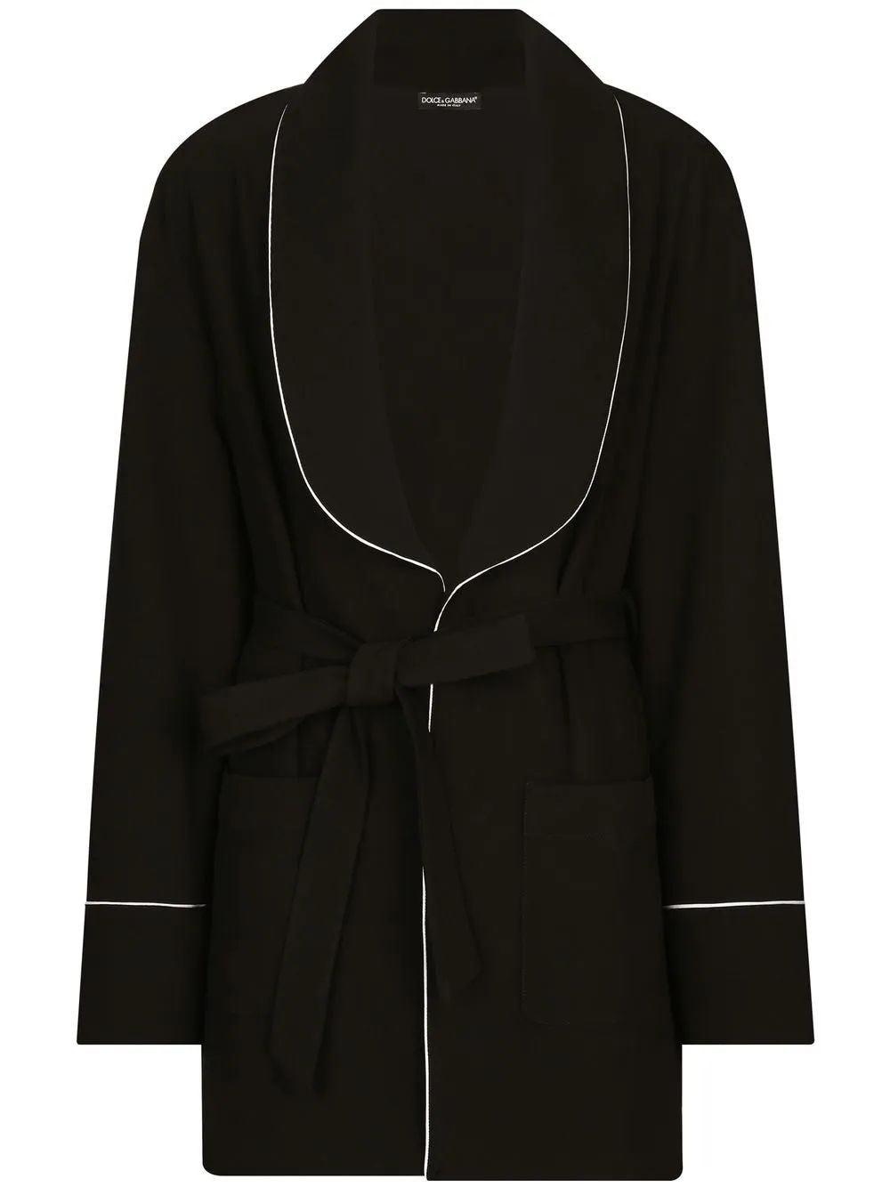 DOLCE & GABBANA Piped Belted Scarf Jacket