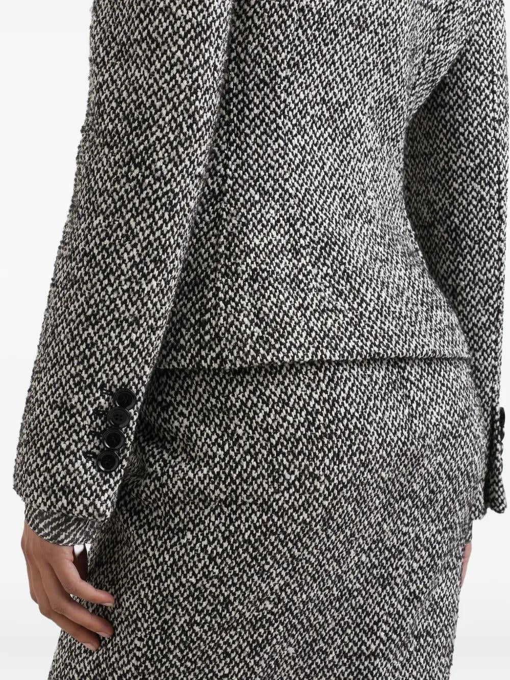 DOLCE & GABBANA Tweed Blazer - Double Breasted