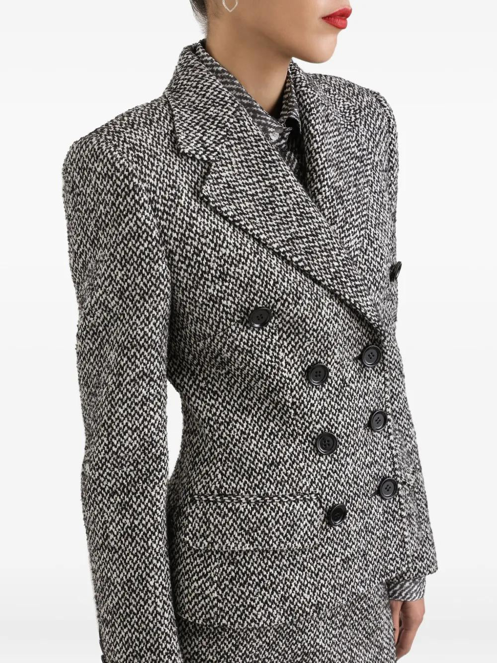 DOLCE & GABBANA Tweed Blazer - Double Breasted
