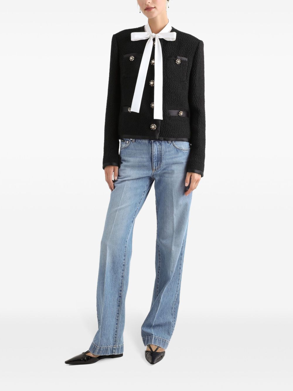 DOLCE & GABBANA Cropped Single-Breasted Jacket