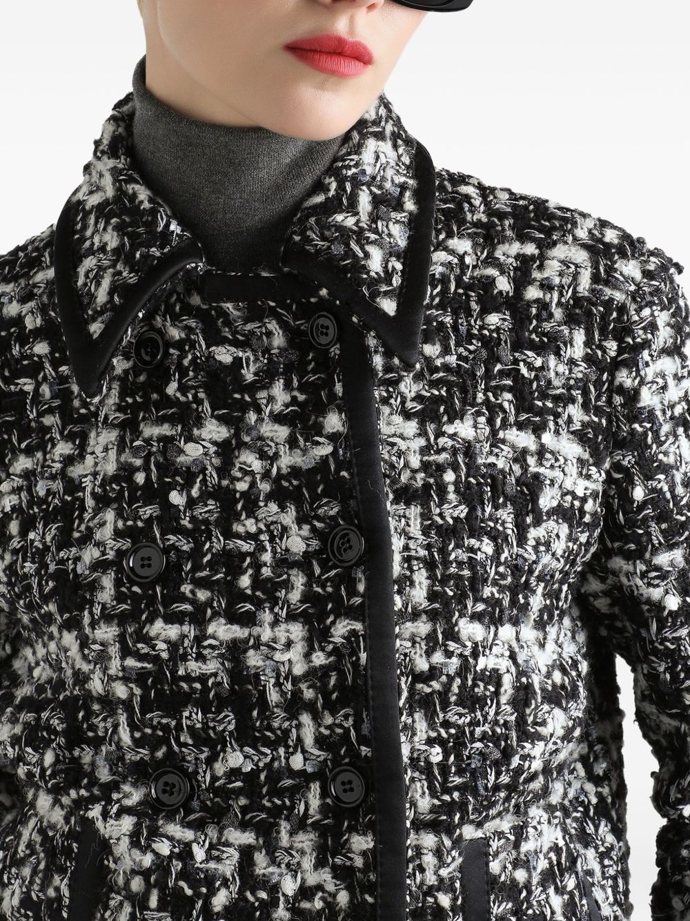 DOLCE & GABBANA Wool Blend Tweed Jacket