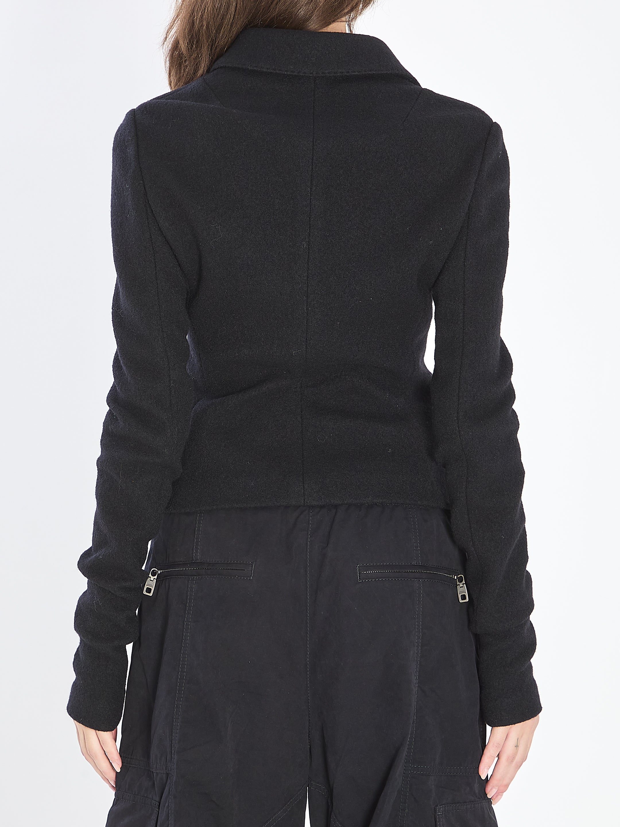 DOLCE & GABBANA Single-Breasted Wool Cloth Jacket - Size 42