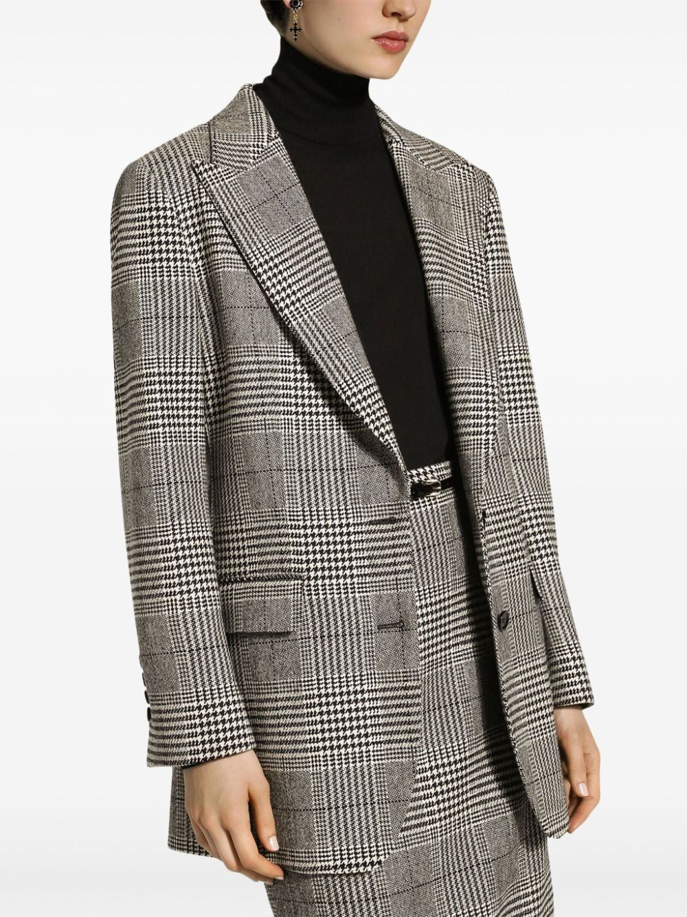 DOLCE & GABBANA Glen Plaid Blazer - Women's Outerwear
