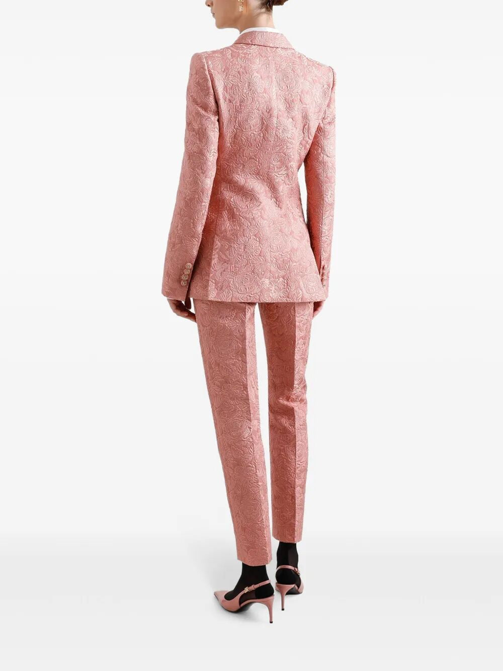 DOLCE & GABBANA Single-Breasted Floral Quilted Jacquard Turlington Jacket for Women