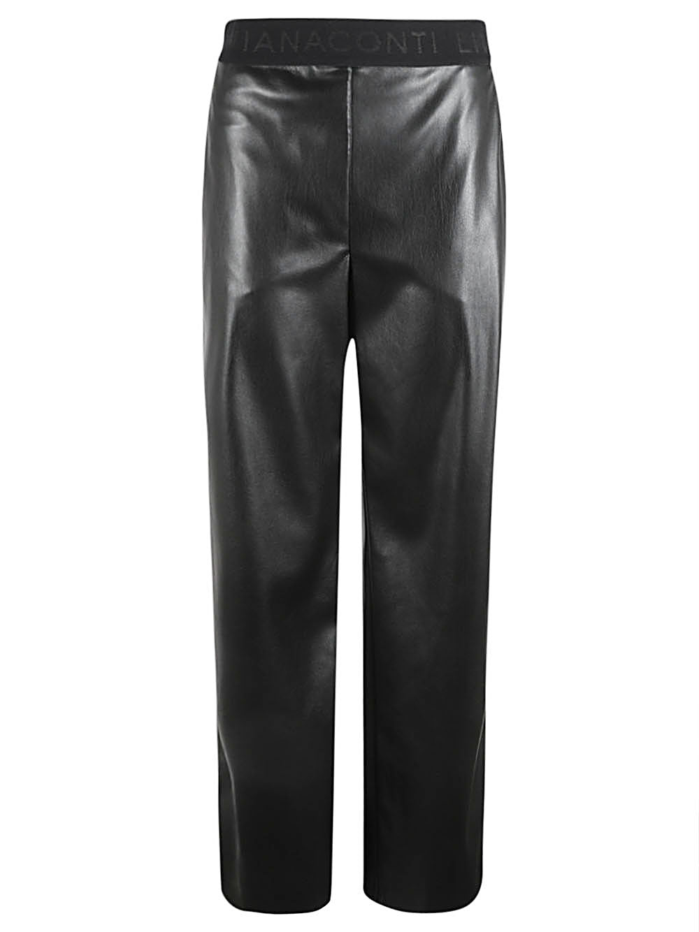 LIVIANA CONTI Faux Leather Trousers - Regular Fit