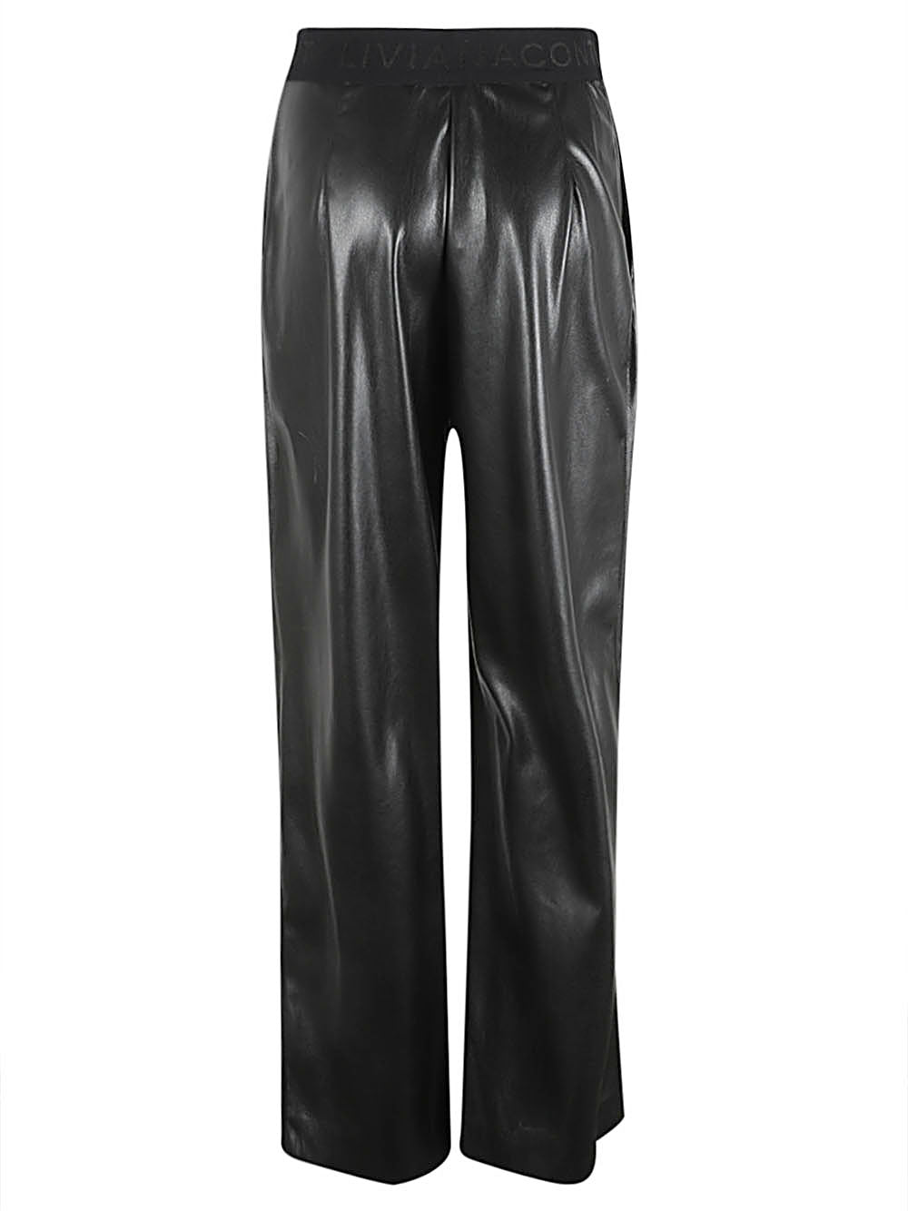 LIVIANA CONTI Faux Leather Trousers - Regular Fit