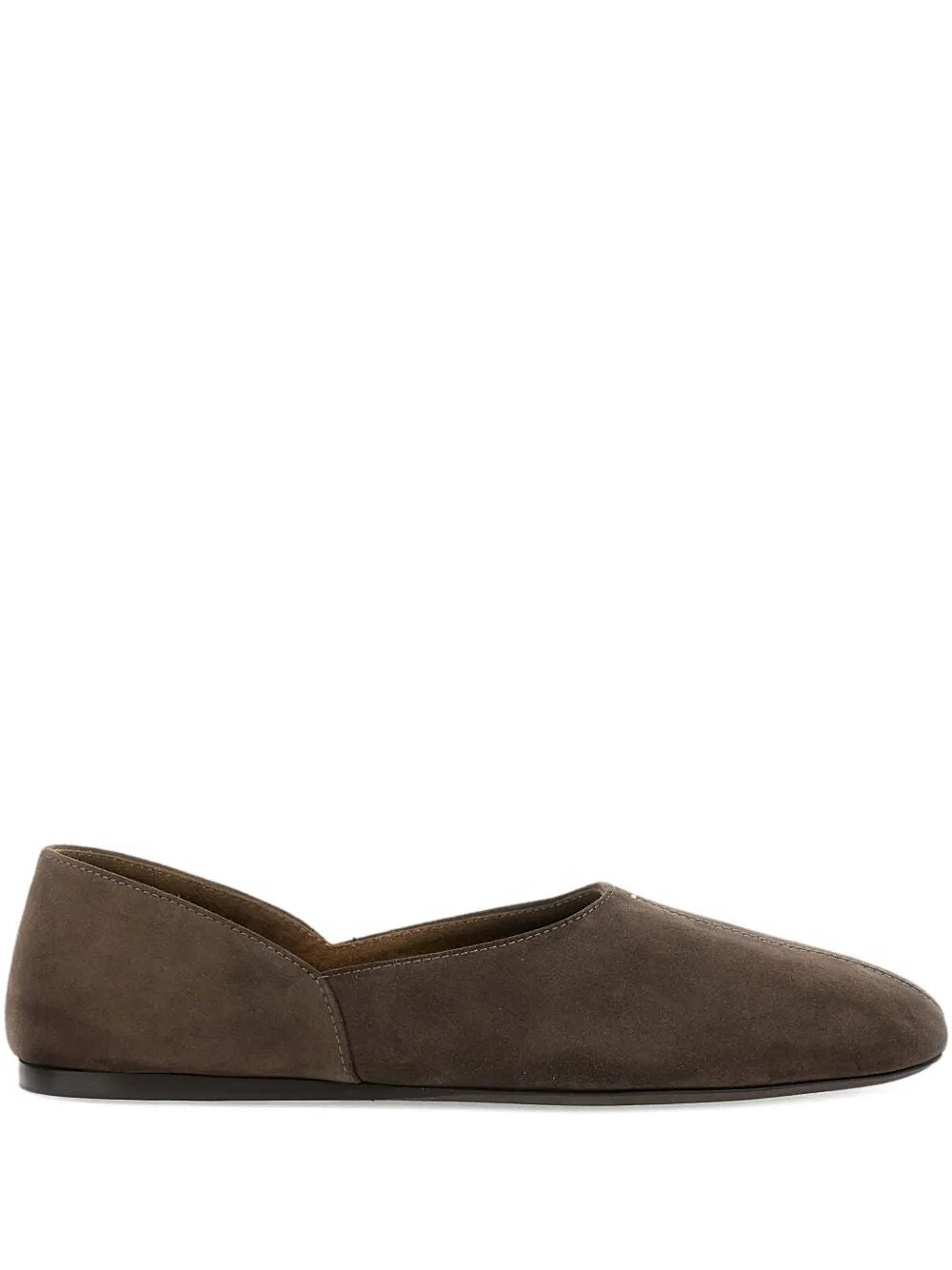 KHAITE Women’s Suede Slip-On Flat Shoes