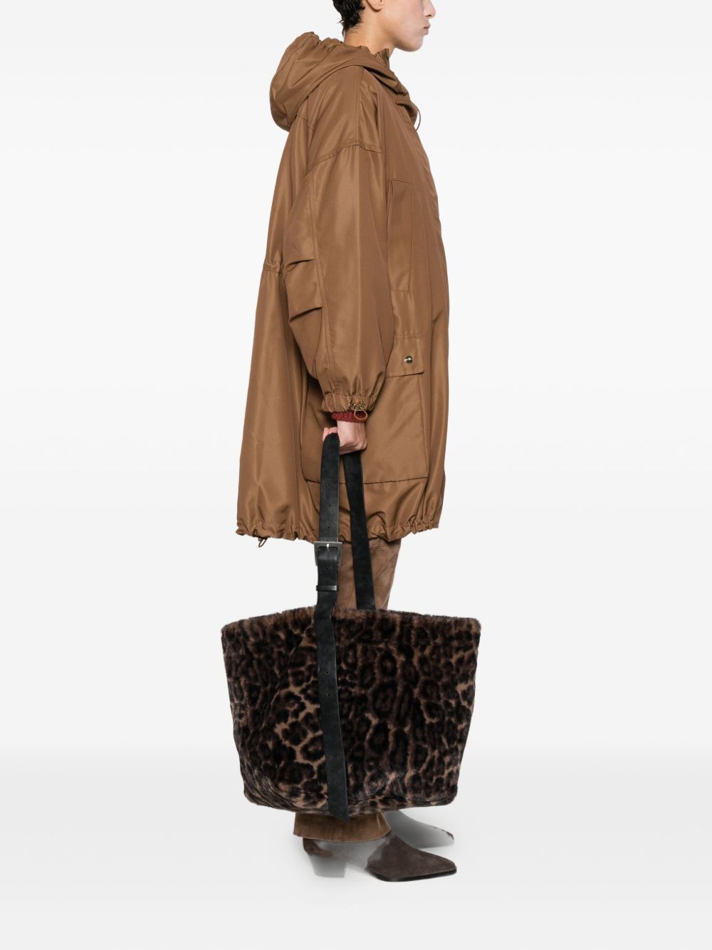 APPARIS Leopard Print Tote Handbag with Adjustable Shoulder Strap