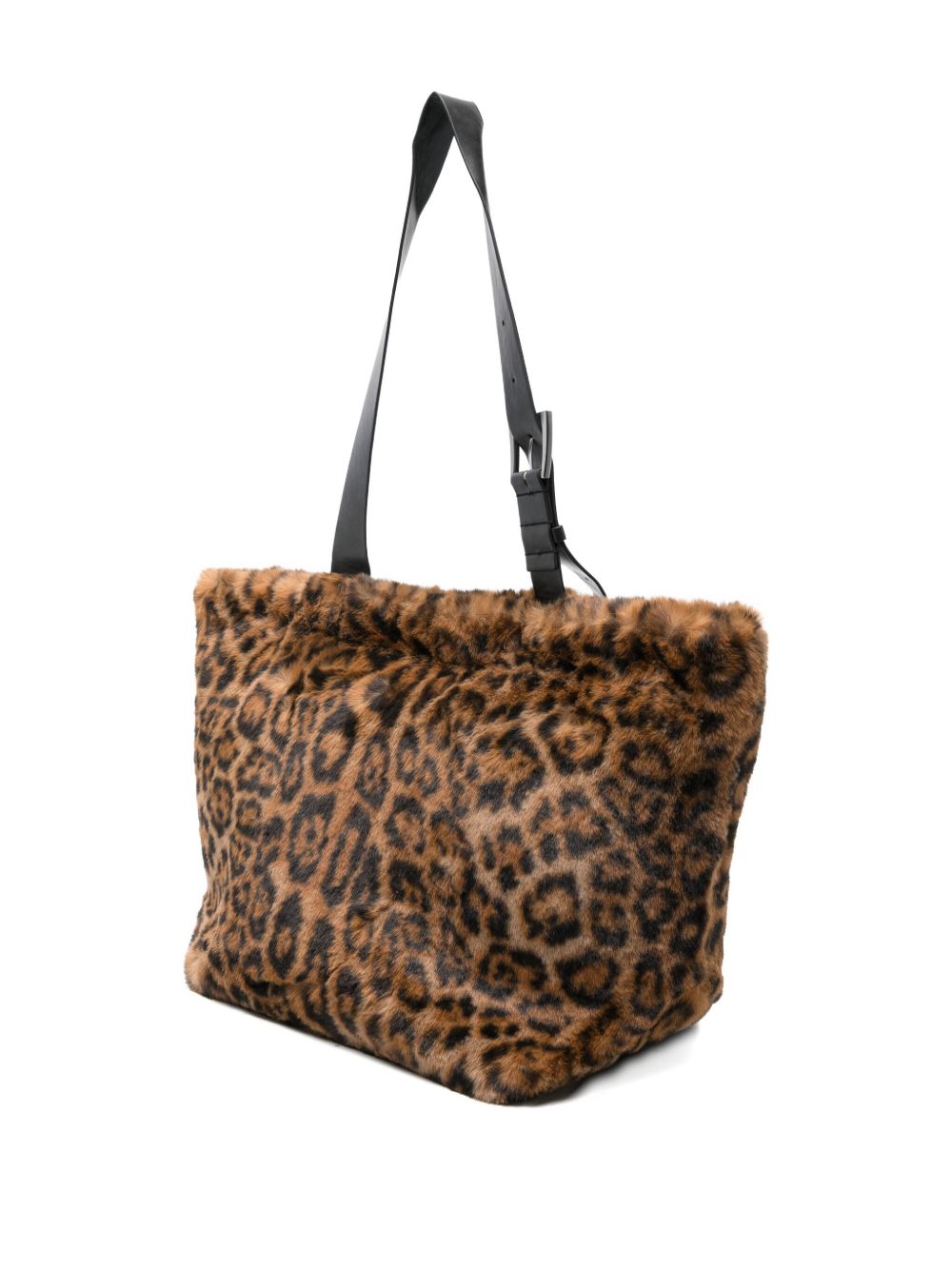 APPARIS Leopard Print Tote Handbag with Buckle Detail
