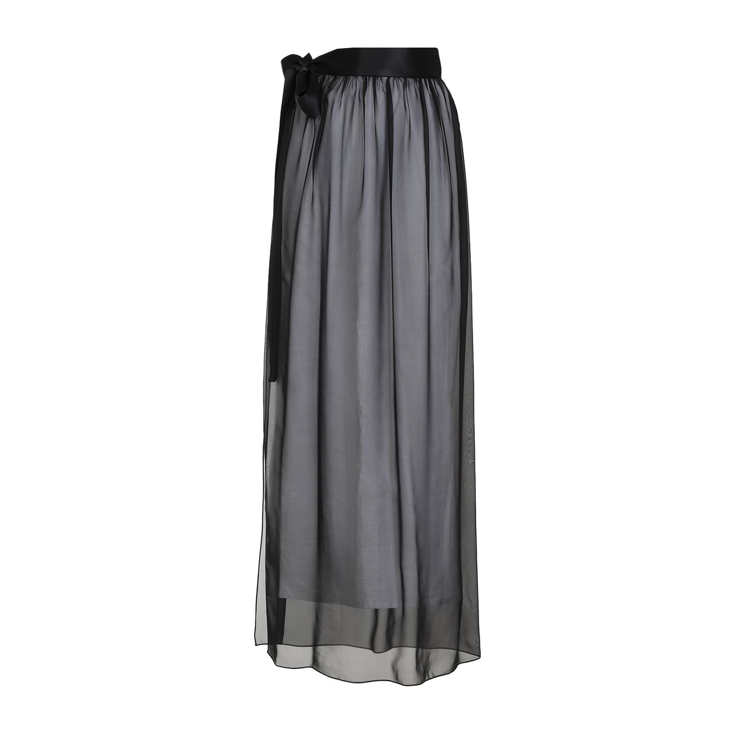 DOLCE & GABBANA Elegant Long Silk Chiffon Skirt