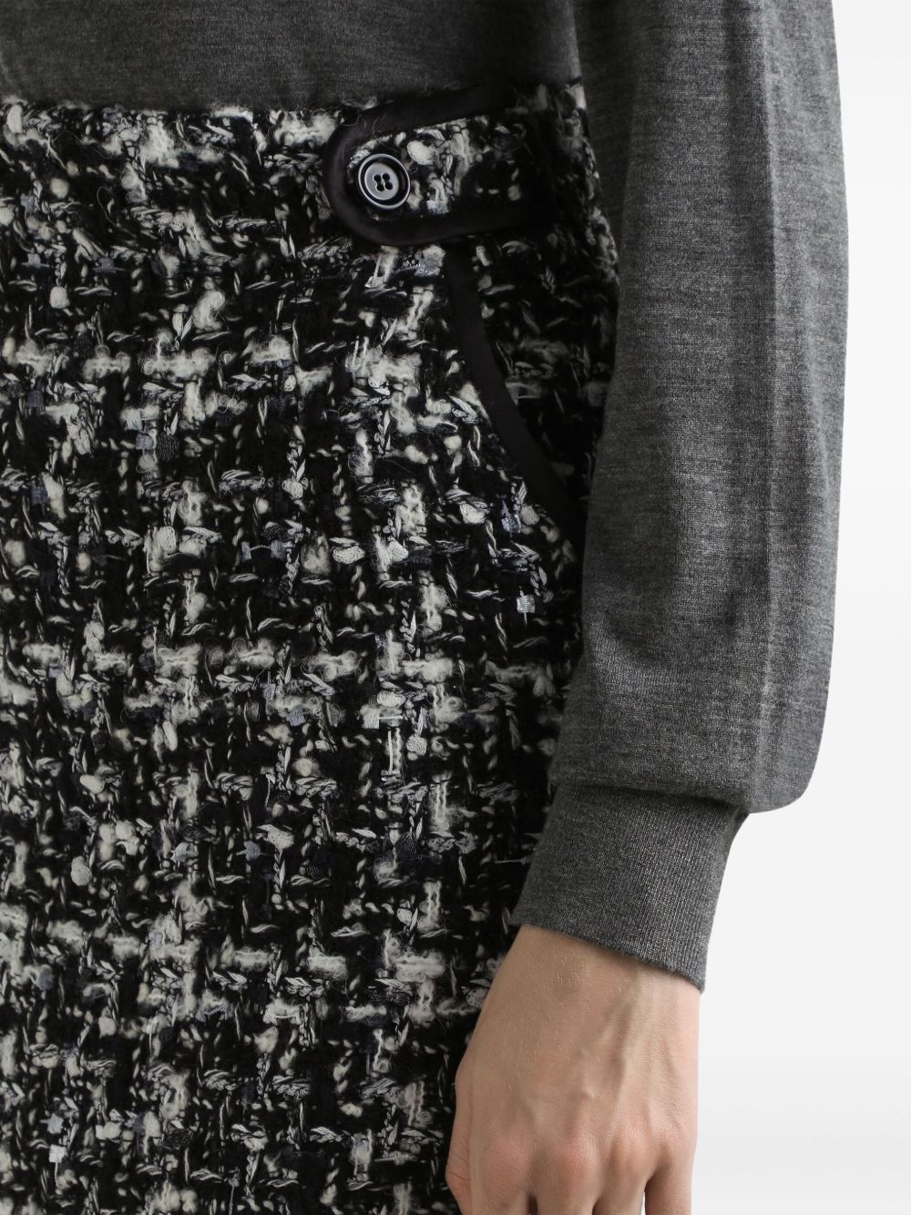 DOLCE & GABBANA Wool Blend Midi Skirt