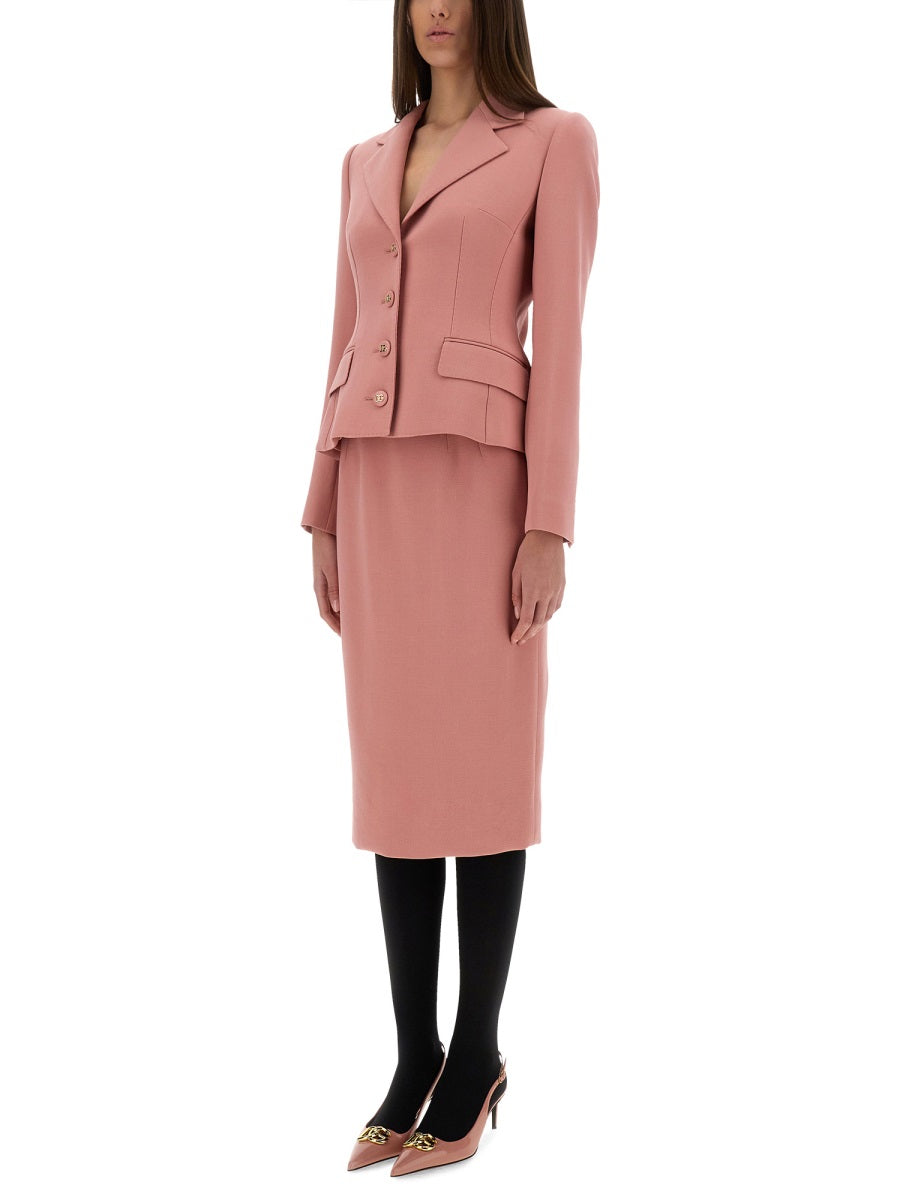 DOLCE & GABBANA Slim Fit Longuette Pencil Skirt