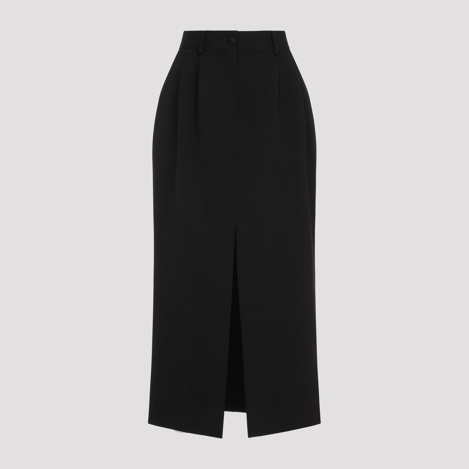 DOLCE & GABBANA Tailored Gabardine Wool Pencil Skirt