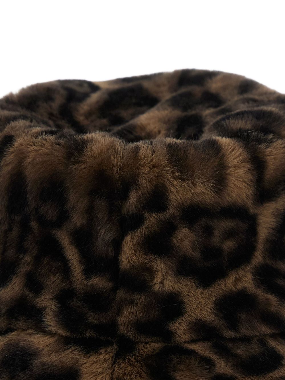 APPARIS Mini Leopard Print Faux-Fur Bucket Hat