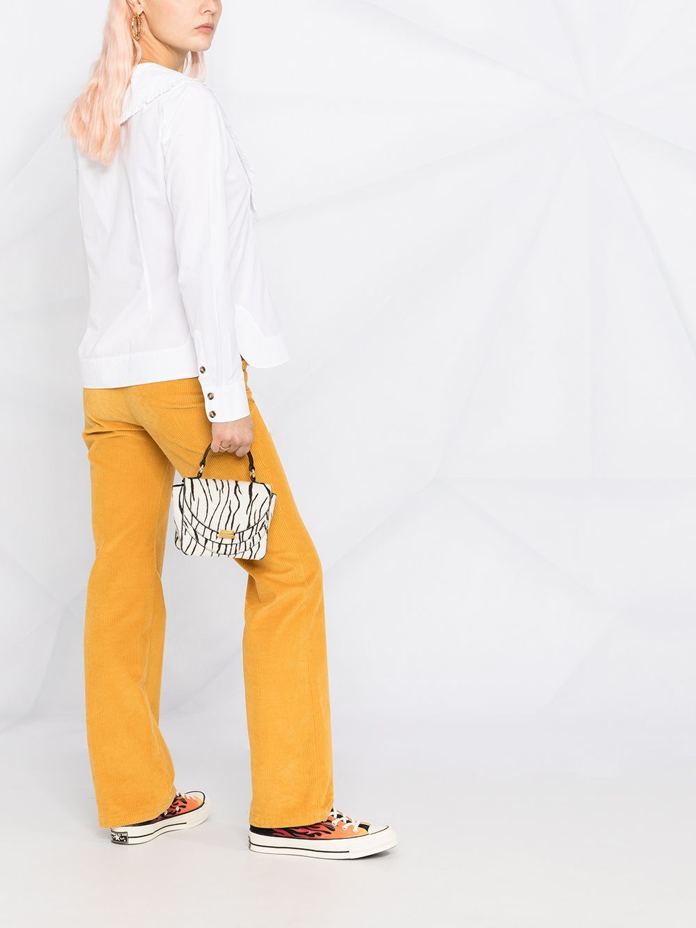 GANNI Chic Peter Pan Collar Shirt - Size 38 FR