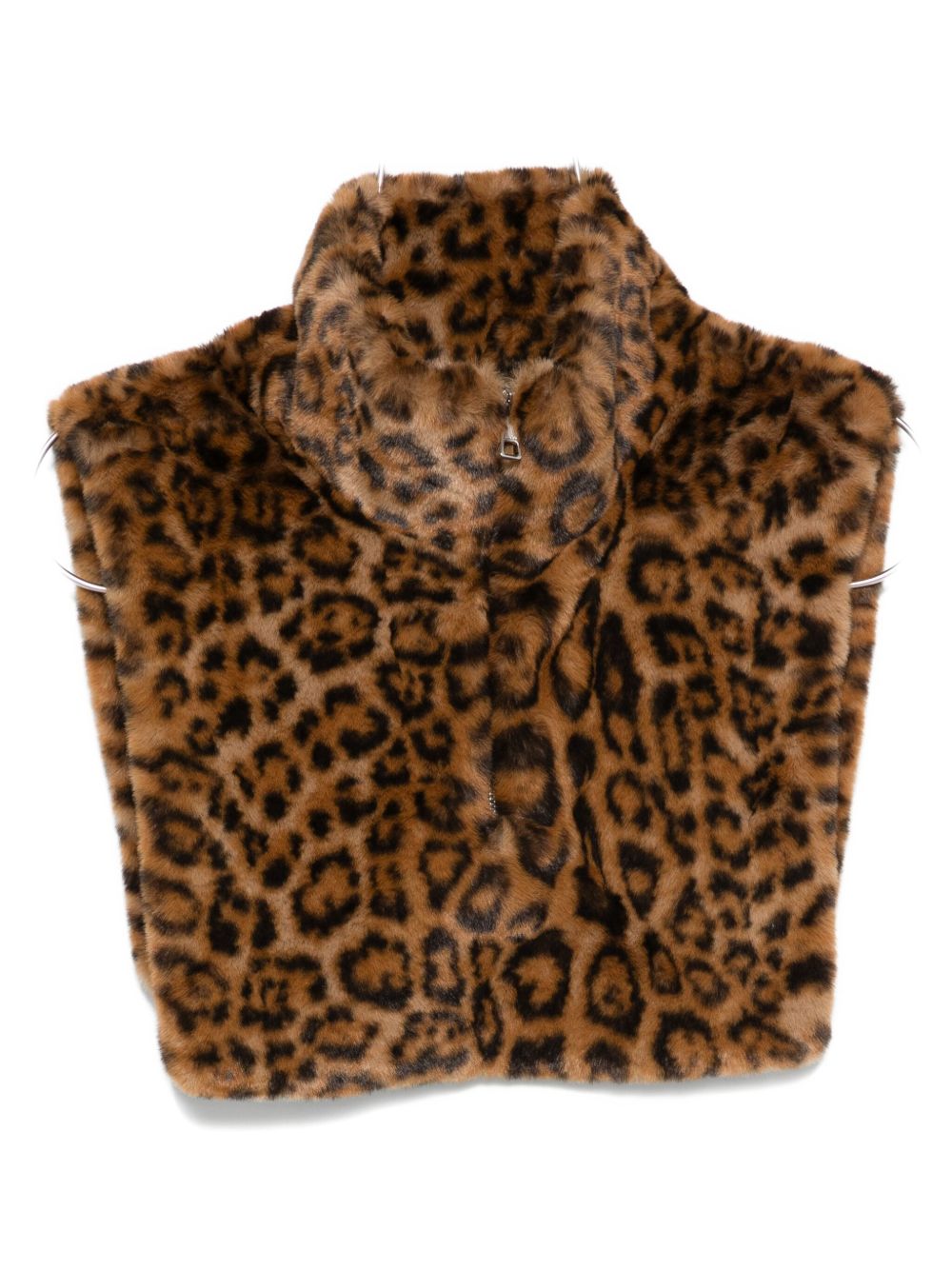 APPARIS Leopard Print Front Zip Mini Dickey for Women